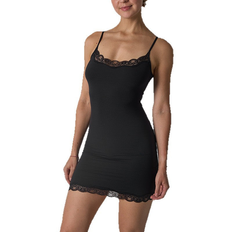 Lace Bodycon Slip Dress – Soft Stretch, Versatile Colors